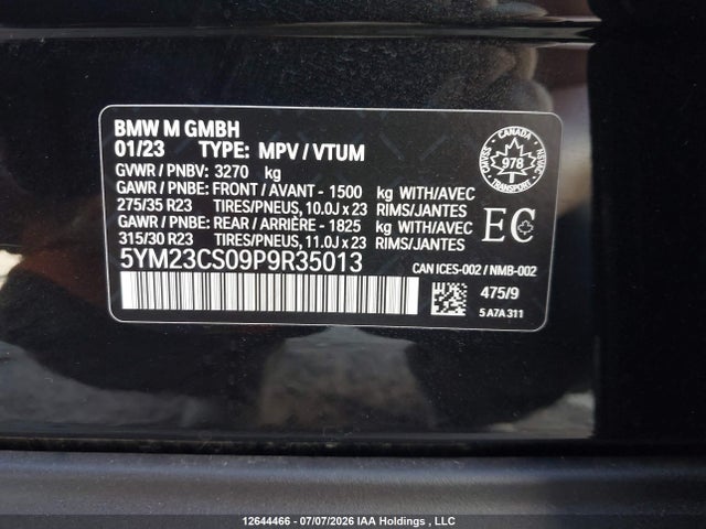 BMW Xm 2023 5YM23CS09P9R35013 Image 9