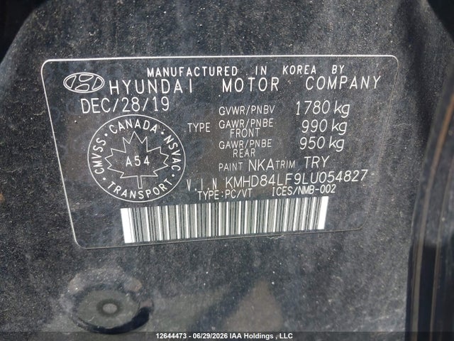 Hyundai Elantra 2020 KMHD84LF9LU054827 Image 19