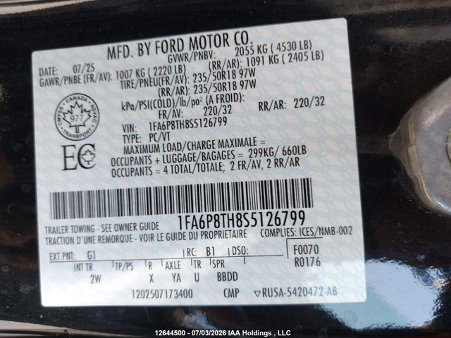 Ford Mustang 2025 1FA6P8TH8S5126799 Image 18