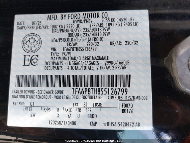 Ford Mustang 2025 1FA6P8TH8S5126799 Image 9