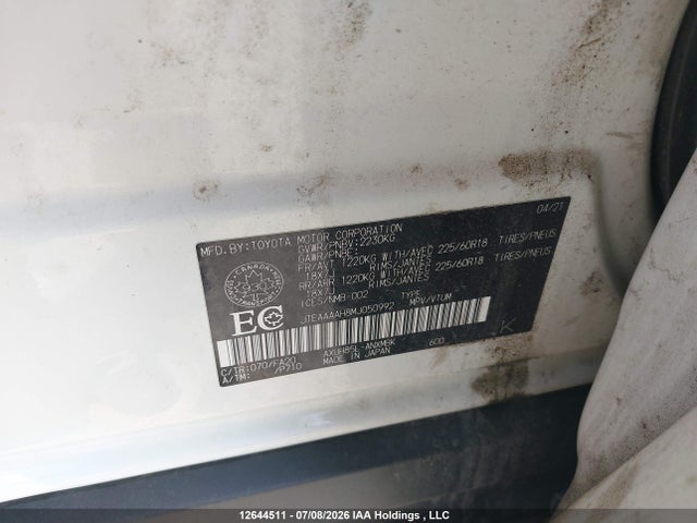 12644511 :رقم المزاد ، JTEAAAAH8MJ050992 vin ، 2021 Toyota Venza Le مزاد بيع