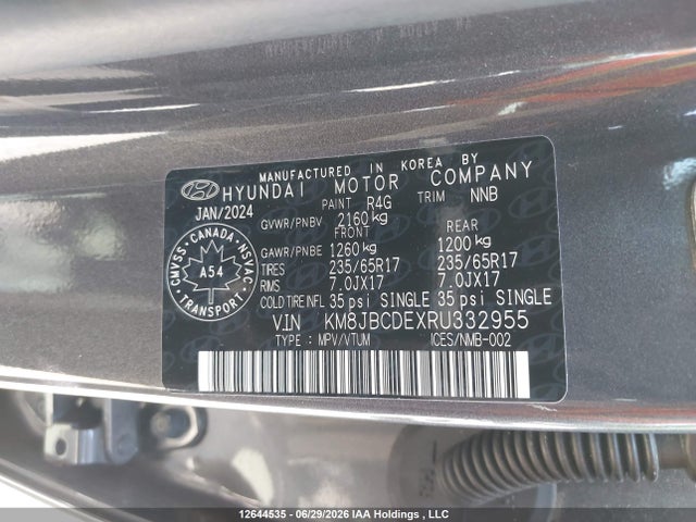 Hyundai Tucson Preferred Awd 2024 KM8JBCDEXRU332955 Image 9