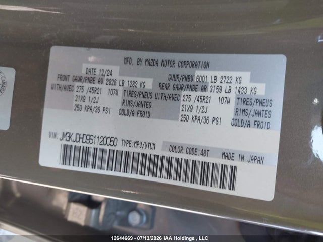 Mazda Cx-70 Mhev 2025 JM3KJDHD9S1120050 Image 9