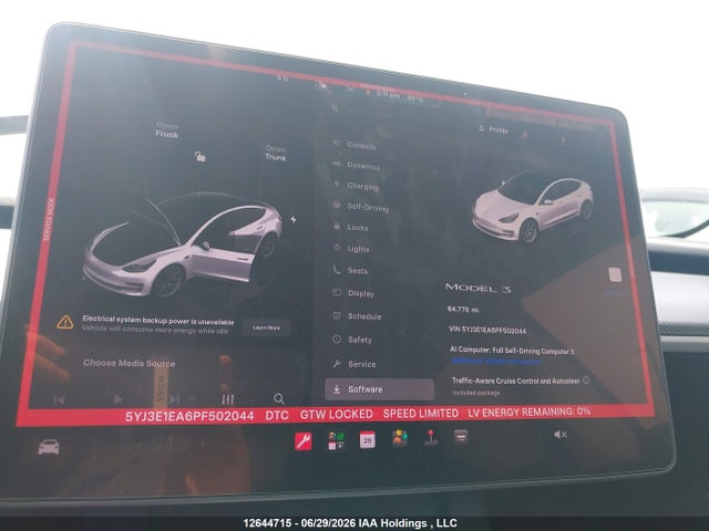 Продаж на аукціоні авто 2023 Tesla Model 3 Rwd, vin: 5YJ3E1EA6PF502044, номер лоту: 12644715
