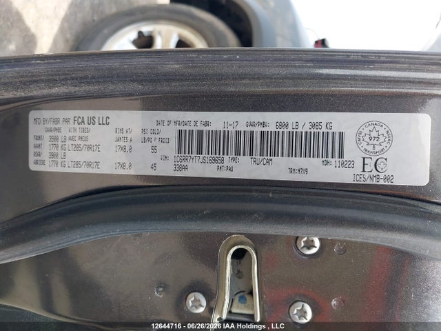 RAM 1500 Rebel 2018 1C6RR7YT7JS169658 Image 19