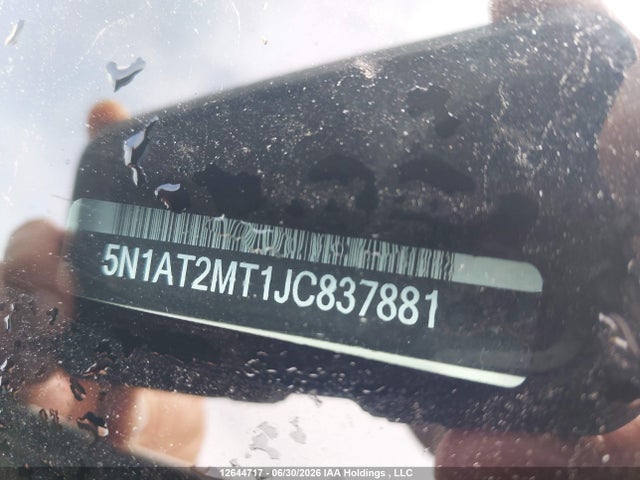 12644717 :رقم المزاد ، 5N1AT2MT1JC837881 vin ، 2018 Nissan Rogue S/sl مزاد بيع
