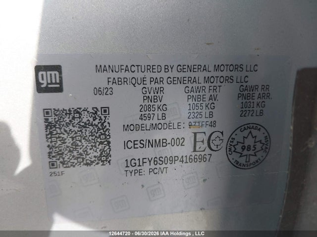 Chevrolet Bolt Euv Lt 2023 1G1FY6S09P4166967 Image 9