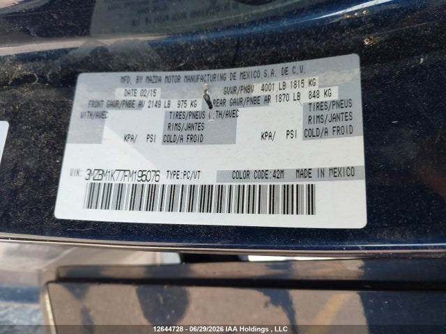 Mazda Mazda3 Gx 2015 3MZBM1K77FM195076 Image 19