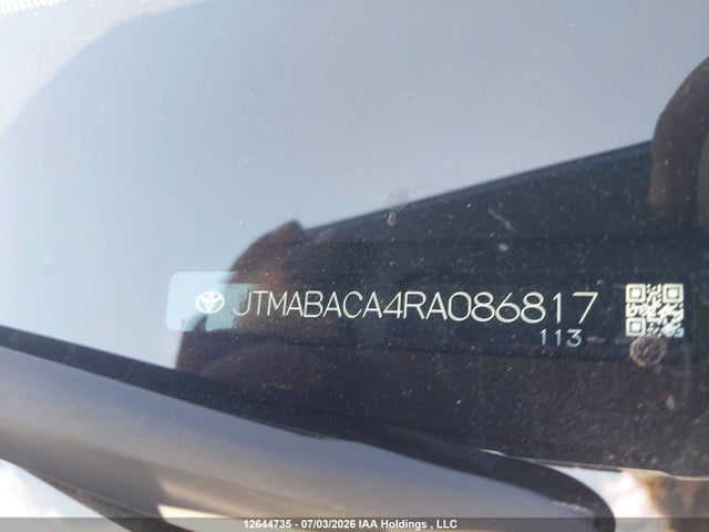 2024 Toyota Bz4x Xle/limited მანქანა იყიდება აუქციონზე, vin: JTMABACA4RA086817, აუქციონის ნომერი: 12644735