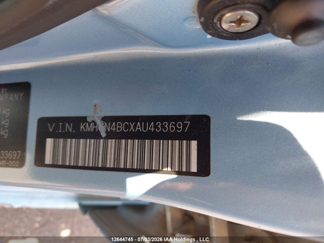 12644745 :رقم المزاد ، KMHCN4BCXAU433697 vin ، 2010 Hyundai Accent Gls مزاد بيع