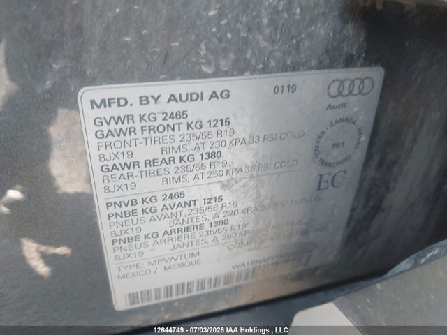 Audi Q5 Premium Plus 2019 WA1BNAFY7K2050134 Image 18