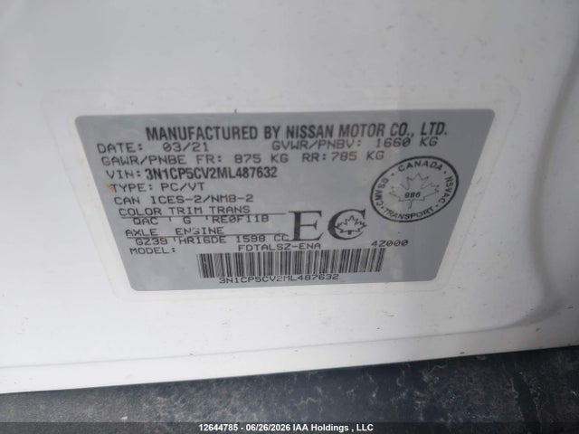 Nissan KICKS SV 2021 3N1CP5CV2ML487632 Image 9
