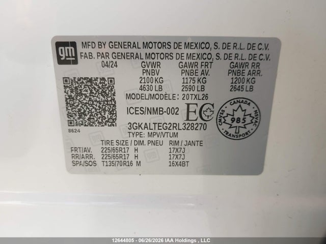 GMC Terrain Sle 2024 3GKALTEG2RL328270 Image 9