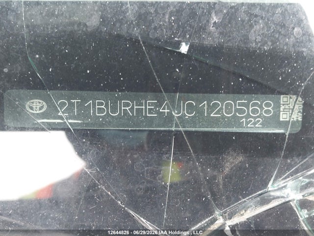 Toyota COROLLA LE 2018 2T1BURHE4JC120568 Image 9