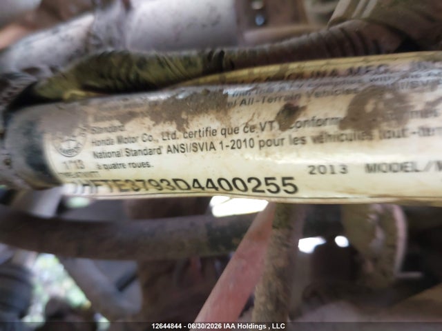 Продаж на аукціоні авто 2013 Honda Trx420 Pgc, vin: 1HFTE3793D4400255, номер лоту: 12644844