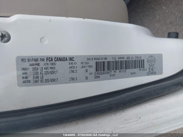Dodge Grand Caravan Se 2016 2C4RDGBG6GR394277 Image 19