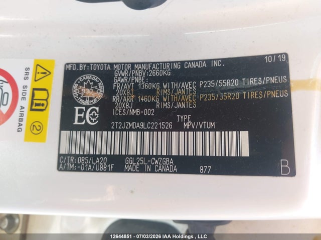 2T2JZMDA9LC221526 Lexus RX 350