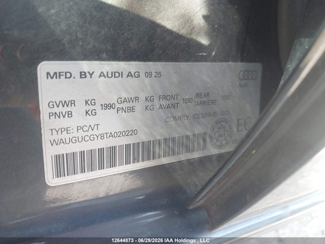 WAUGUCGY8TA020220 Audi A3 Premium/premium Plus