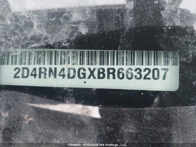 Продажа на аукционе авто 2011 Dodge Grand Caravan Se/sxt, vin: 2D4RN4DGXBR663207, номер лота: 12644883