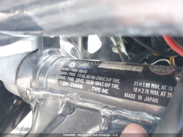Suzuki Dr-z400 S 2016 JS1SK43A9G2101092 Image 10
