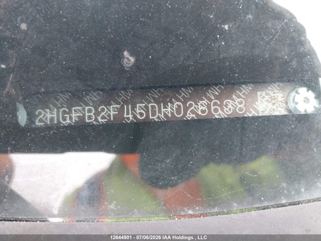 Продажа на аукционе авто 2013 Honda Civic Lx, vin: 2HGFB2F45DH026638, номер лота: 12644901