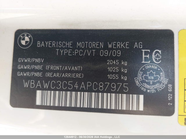 Продаж на аукціоні авто 2010 Bmw 328 Xi, vin: WBAWC3C54APC87975, номер лоту: 12644912
