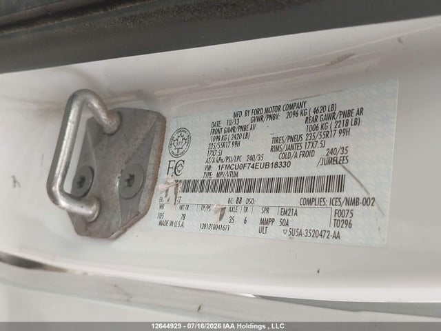 Ford ESCAPE S 2014 1FMCU0F74EUB18330 Image 9