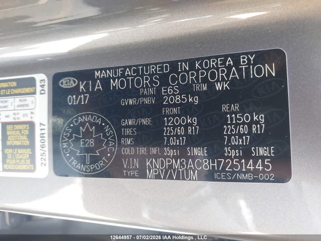 KIA Sportage Lx 2017 KNDPM3AC8H7251445 Image 19