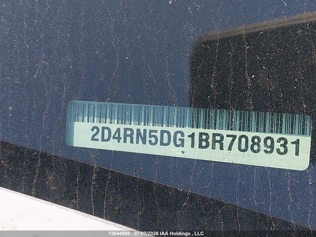 Aukcja sprzedaży 2011 Dodge Grand Caravan Crew, vin: 2D4RN5DG1BR708931, numer aukcji: 12644988