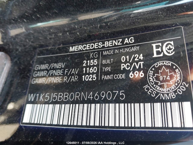 Продаж на аукціоні авто 2024 Mercedes-benz Amg Cla 35 Coupe 4maitc, vin: W1K5J5BB0RN469075, номер лоту: 12645011