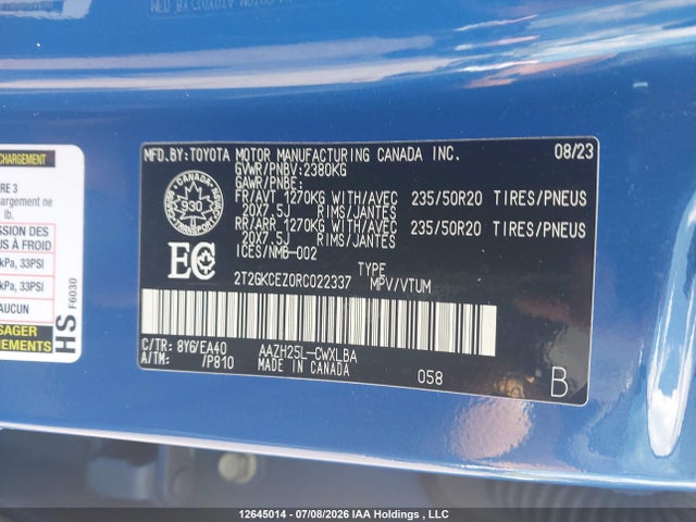 2024 Lexus Nx 350h 350h მანქანა იყიდება აუქციონზე, vin: 2T2GKCEZ0RC022337, აუქციონის ნომერი: 12645014