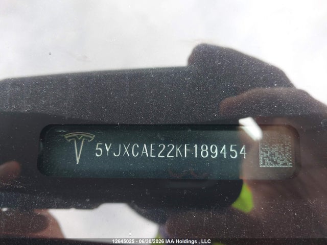 Продажа на аукционе авто 2019 Tesla Model X 100d/75d/long Range/p100d, vin: 5YJXCAE22KF189454, номер лота: 12645025