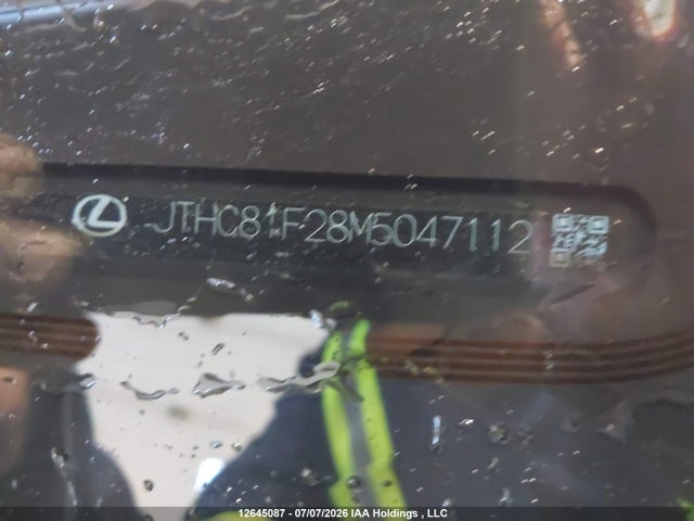 12645087 :رقم المزاد ، JTHC81F28M5047112 vin ، 2021 Lexus Is 300 300 مزاد بيع
