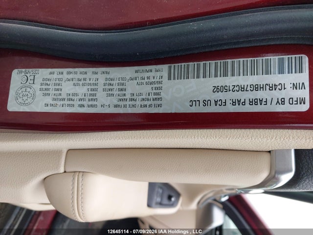 Auction sale of the 2024 Jeep Grand Cherokee Limited, vin: 1C4RJHBG7RC215092, lot number: 12645114
