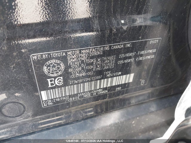Toyota Rav4 Xle 2021 2T3W1RFV2MC113997 Image 9