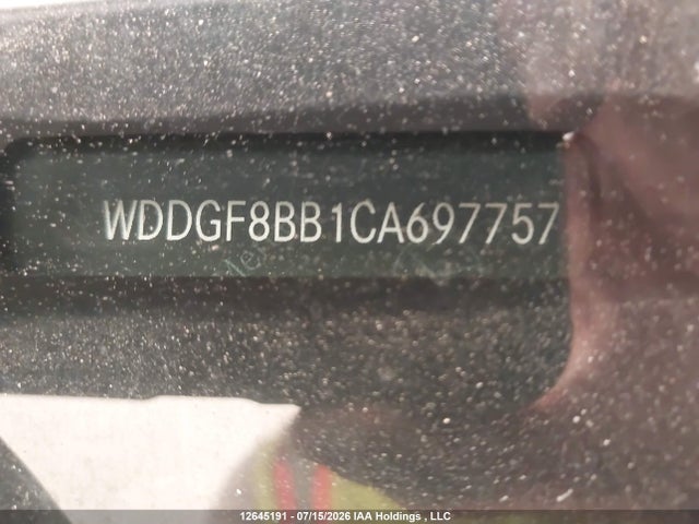 12645191 :رقم المزاد ، WDDGF8BB1CA697757 vin ، 2012 Mercedes-benz C 300 4matic مزاد بيع
