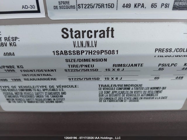 Starcraft Starcraft 2017 1SABSSBP7H29P5081 Image 14