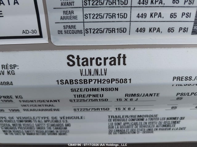 Starcraft Starcraft 2017 1SABSSBP7H29P5081 Image 9