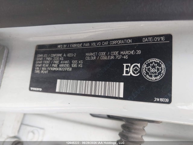 Volvo V60 T6 2016 YV149MSK8G1317858 Image 16