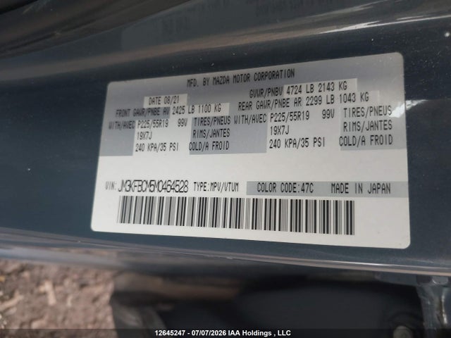 Mazda Cx-5 Touring 2021 JM3KFBCM5M0464528 Image 9