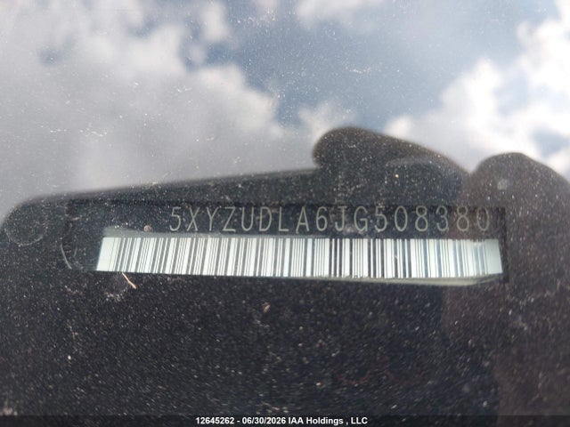 12645262 :رقم المزاد ، 5XYZUDLA6JG508380 vin ، 2018 Hyundai Santa Fe Sport مزاد بيع