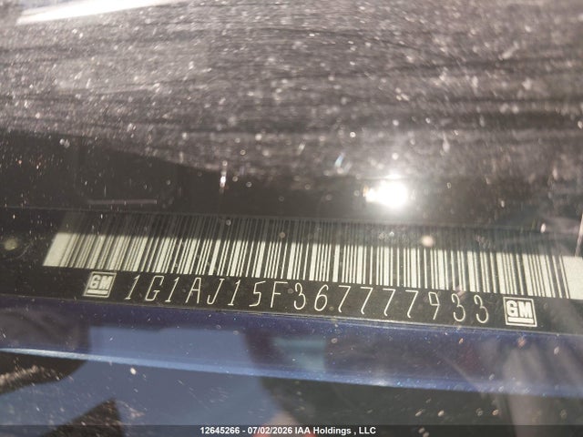 Продаж на аукціоні авто 2006 Chevrolet Cobalt Ls, vin: 1G1AJ15F367777933, номер лоту: 12645266