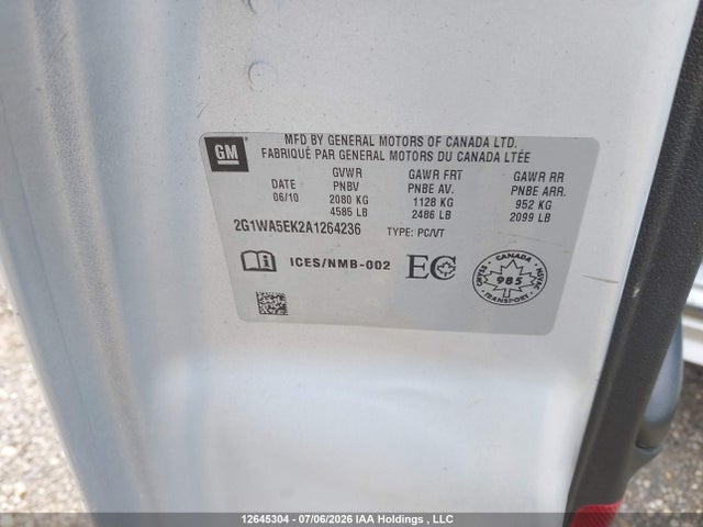 Aukcja sprzedaży 2010 Chevrolet Impala Ls, vin: 2G1WA5EK2A1264236, numer aukcji: 12645304