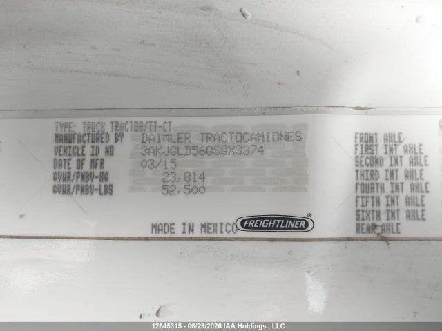Freightliner Cascadia 125 2016 3AKJGLD56GSGX3374 Image 9