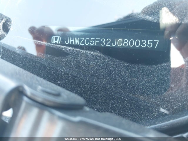 Aukcja sprzedaży 2018 Honda Clarity Touring, vin: JHMZC5F32JC800357, numer aukcji: 12645343