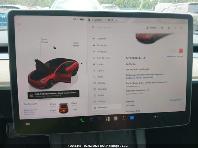 Tesla MODEL 3 2023 5YJ3E1EA2PF385336 Image 7