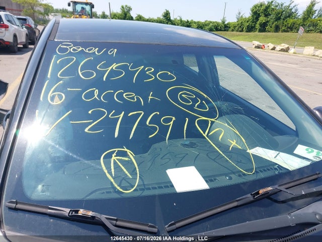 12645430 :رقم المزاد ، KMHCT5AE7GU247591 vin ، 2016 Hyundai Accent Gl مزاد بيع