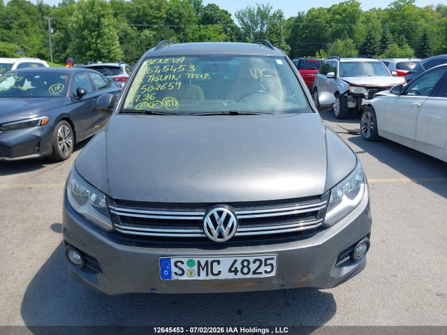 12645453 :رقم المزاد ، WVGJV7AX7FW502659 vin ، 2015 Volkswagen Tiguan Comfortline/highline/special Edition/trendline مزاد بيع