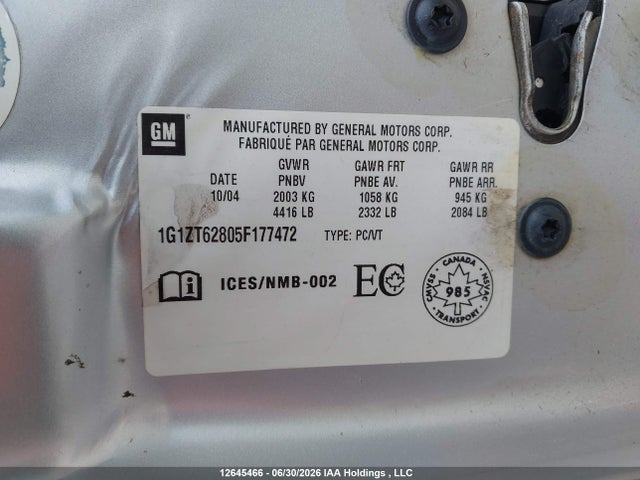Aukcja sprzedaży 2005 Chevrolet Malibu Maxx Ls, vin: 1G1ZT62805F177472, numer aukcji: 12645466