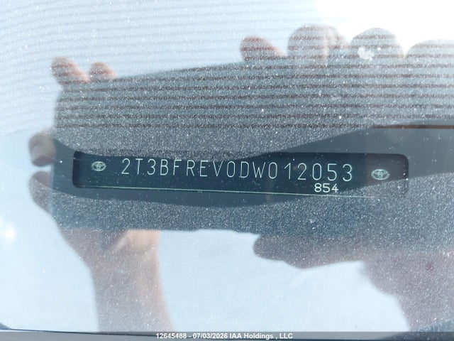 Продаж на аукціоні авто 2013 Toyota Rav4 Le, vin: 2T3BFREV0DW012053, номер лоту: 12645488